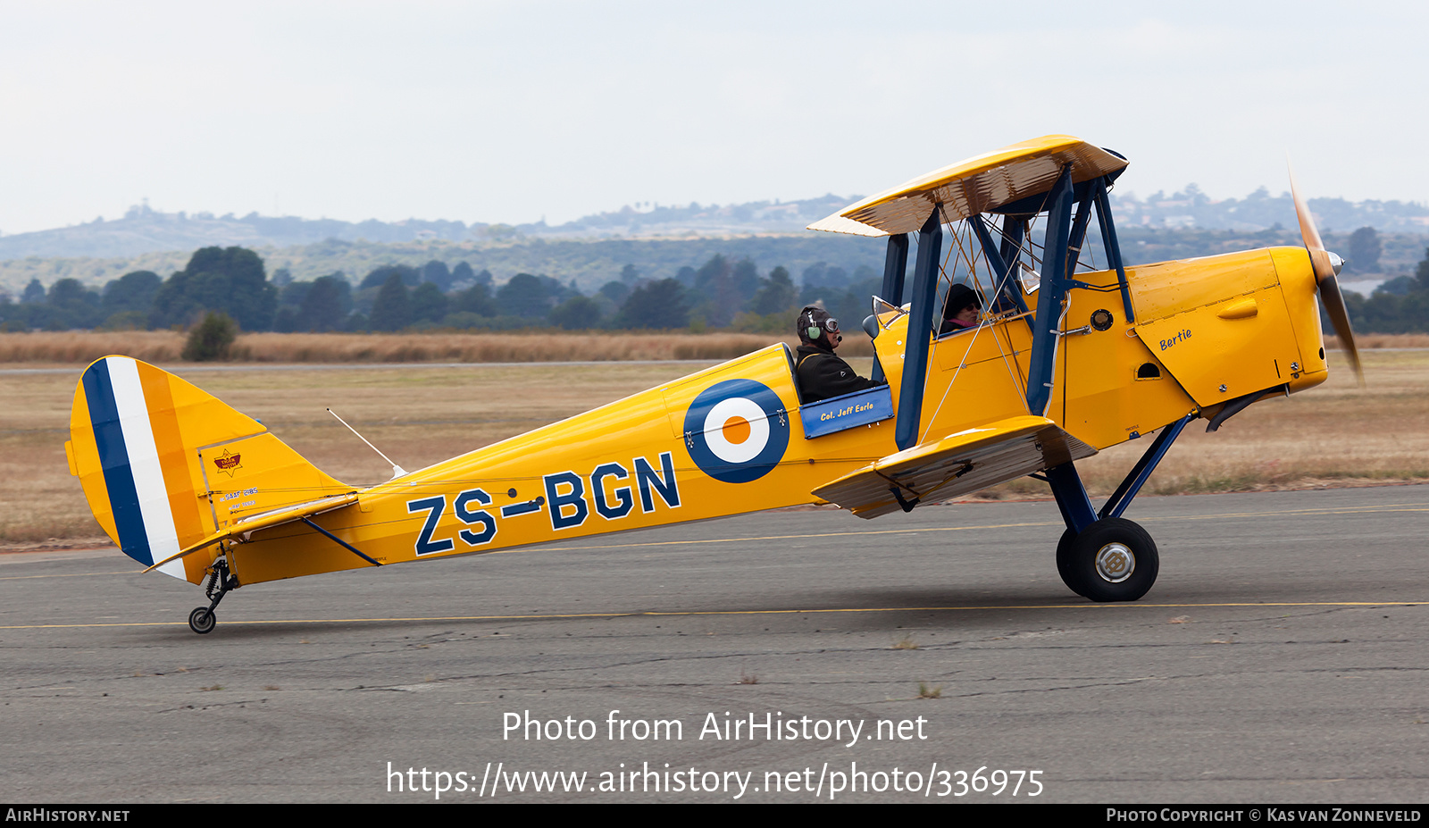 Aircraft Photo of ZS-BGN / 2185 | De Havilland D.H. 82A Tiger Moth | South Africa - Air Force | AirHistory.net #336975