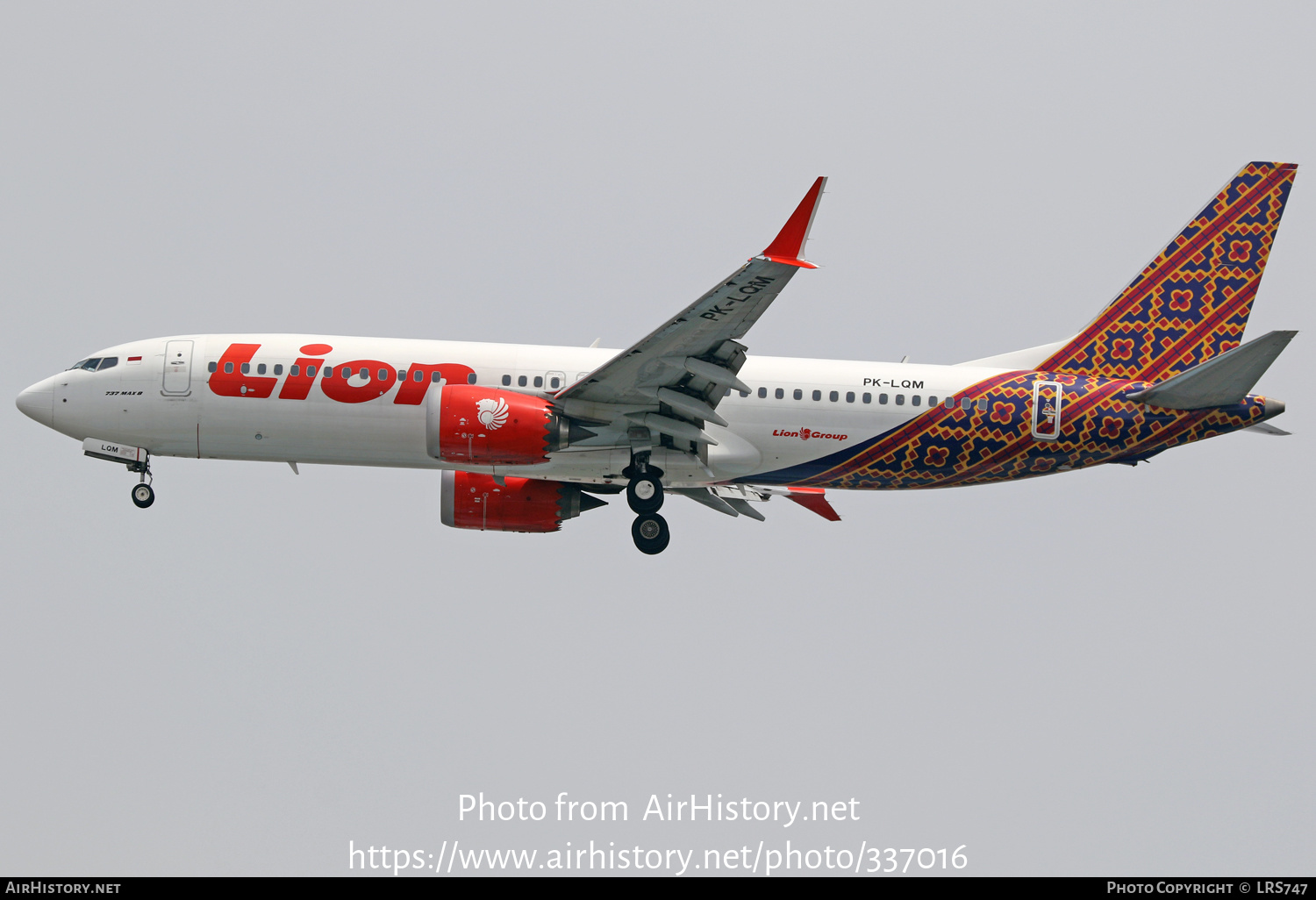 Aircraft Photo of PK-LQM | Boeing 737-8 Max 8 | Lion Air | AirHistory.net #337016