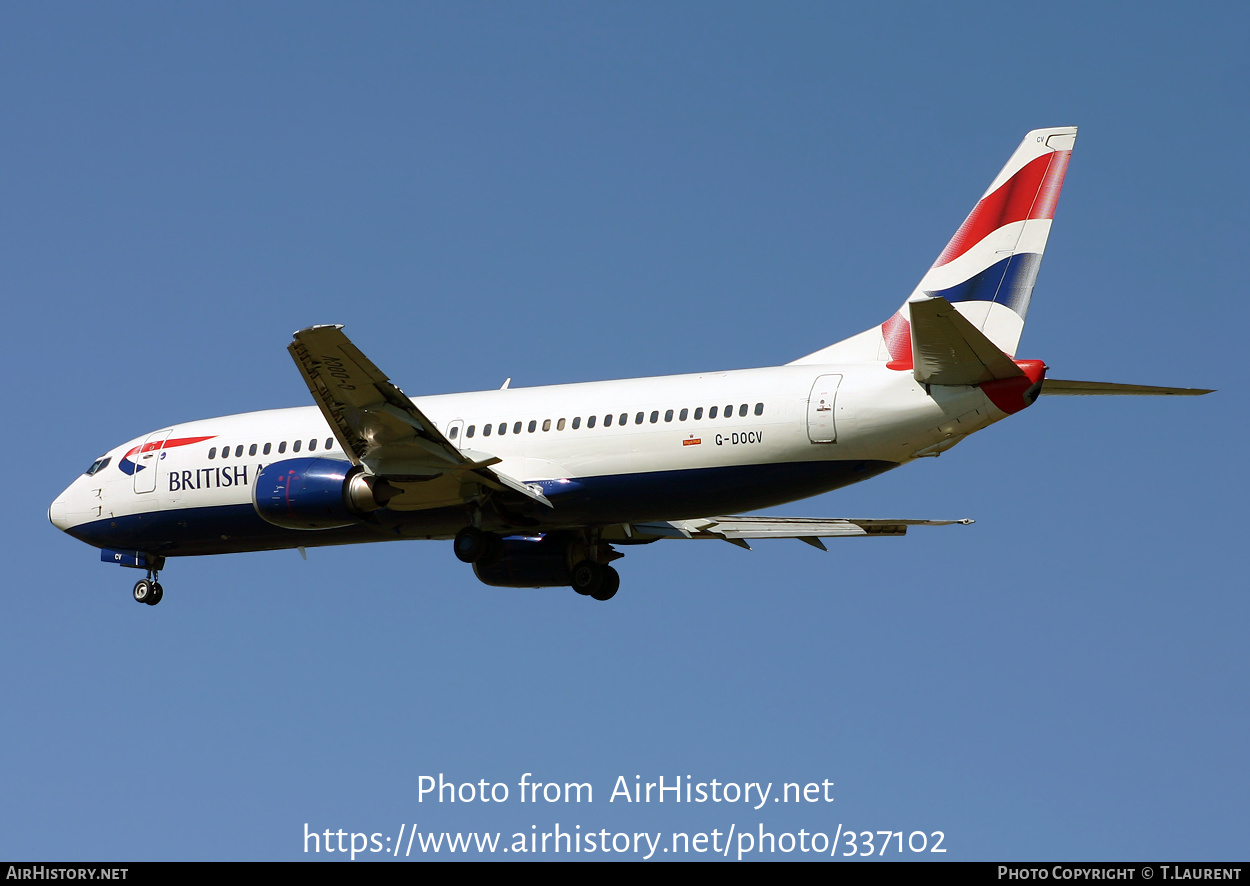 Aircraft Photo of G-DOCV | Boeing 737-436 | British Airways | AirHistory.net #337102