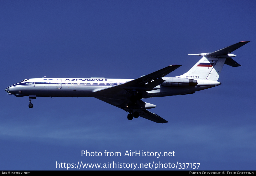 Aircraft Photo of RA-65783 | Tupolev Tu-134A-3 | Aeroflot | AirHistory.net #337157