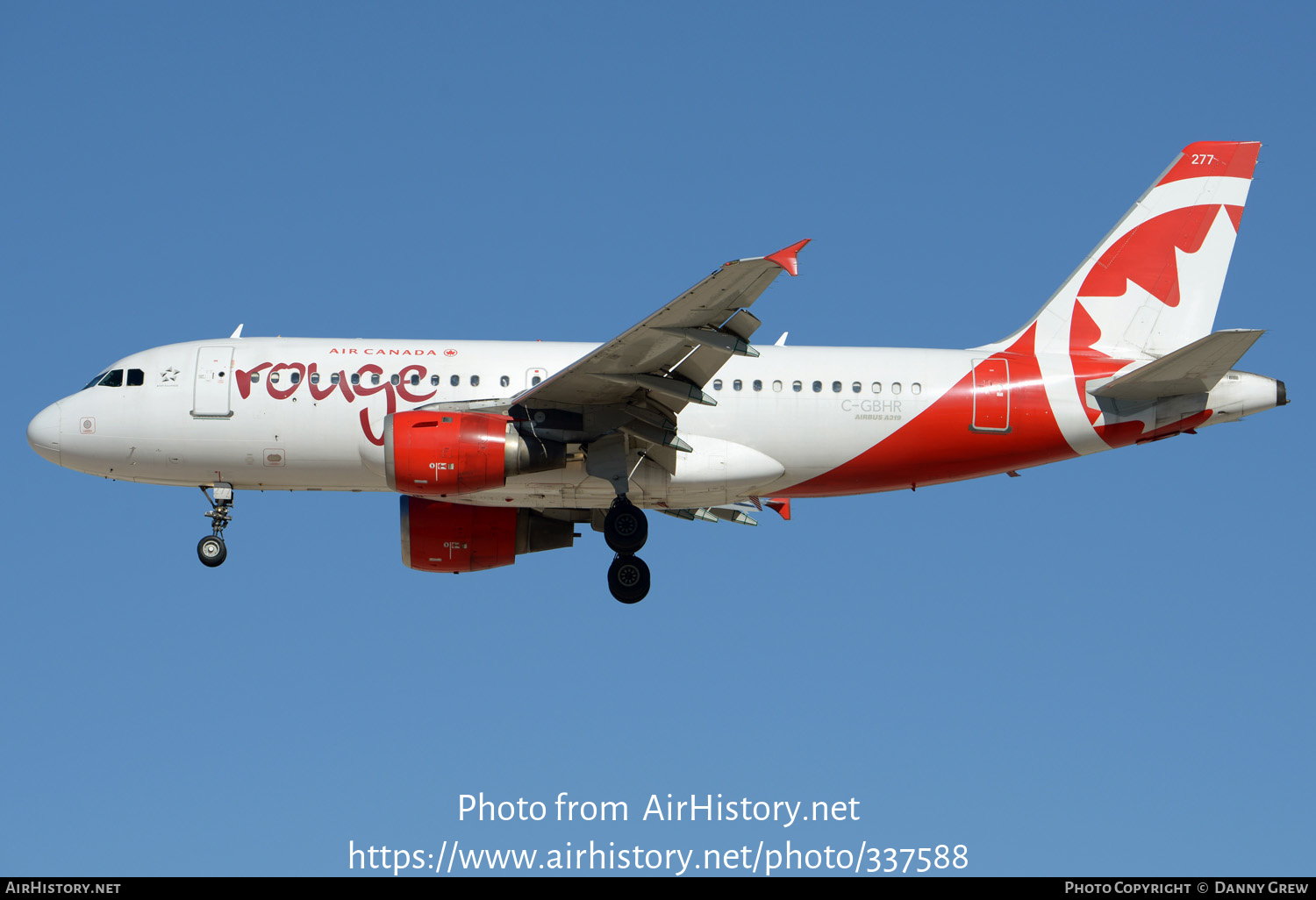Aircraft Photo of C-GBHR | Airbus A319-114 | Air Canada Rouge | AirHistory.net #337588