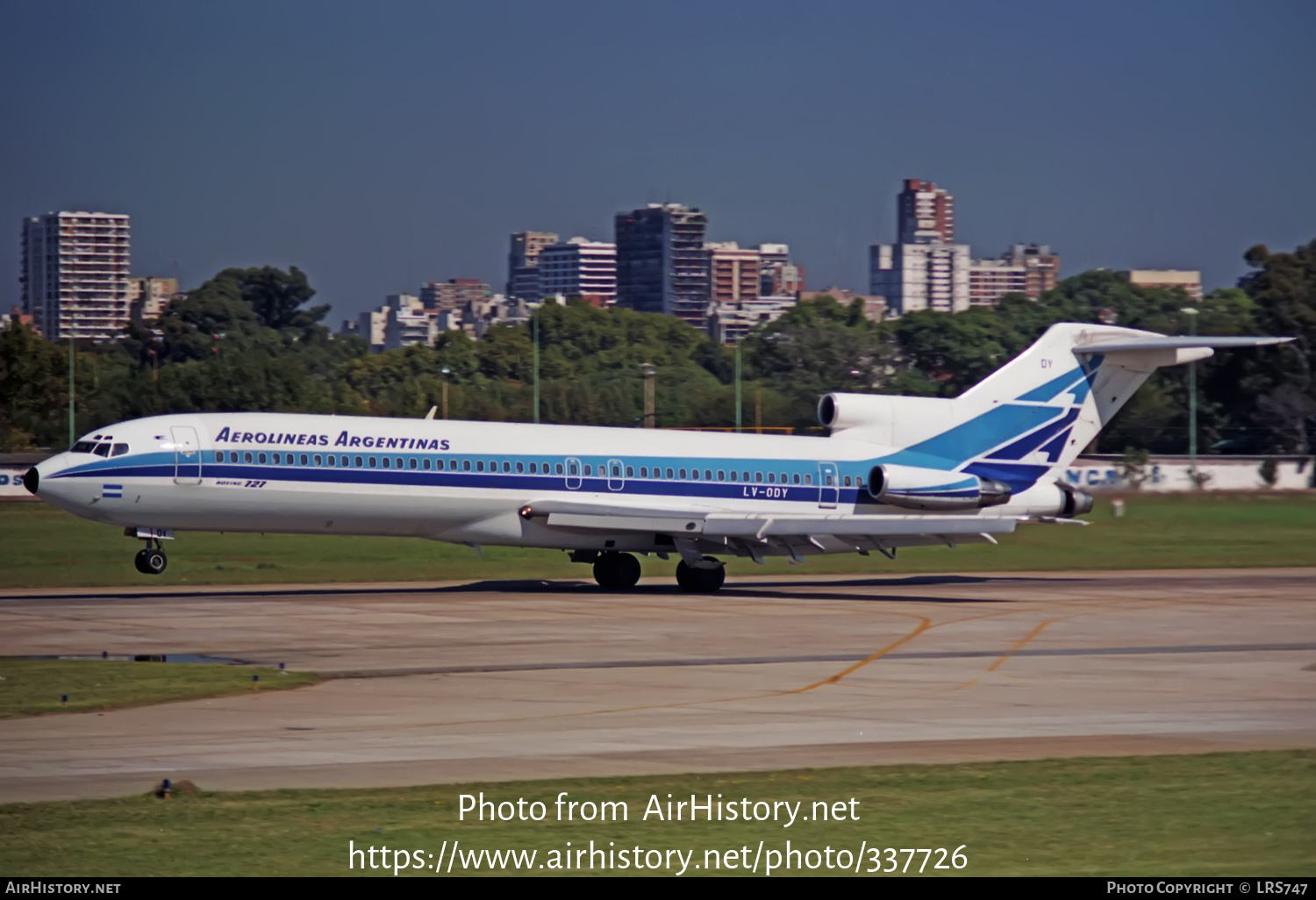 Aircraft Photo of LV-ODY | Boeing 727-2M7/Adv | Aerolíneas Argentinas | AirHistory.net #337726