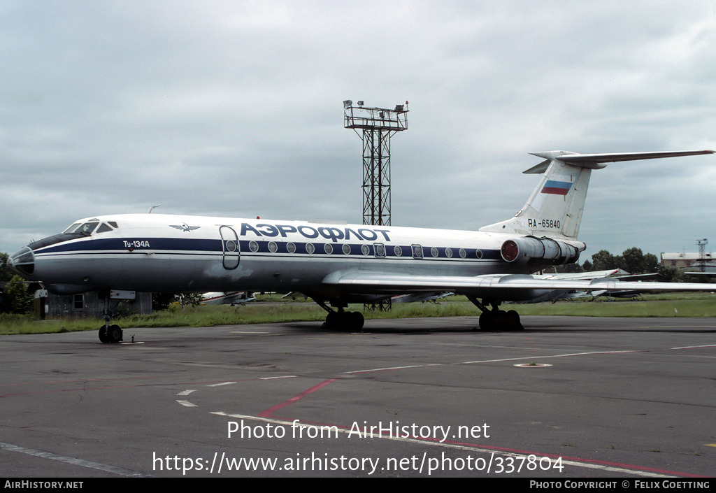 Aircraft Photo of RA-65840 | Tupolev Tu-134A | Aeroflot | AirHistory.net #337804