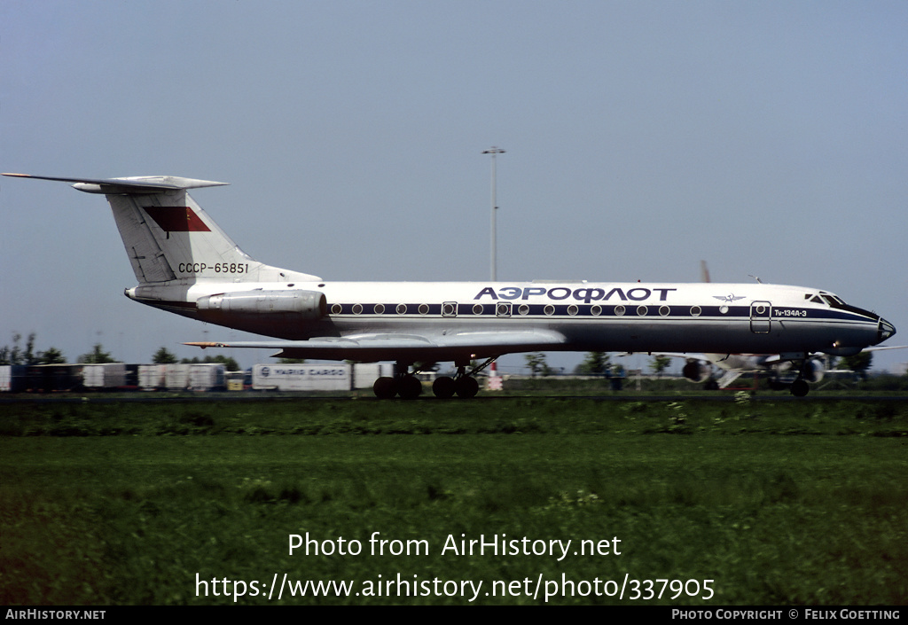 Aircraft Photo of CCCP-65851 | Tupolev Tu-134A-3 | Aeroflot | AirHistory.net #337905