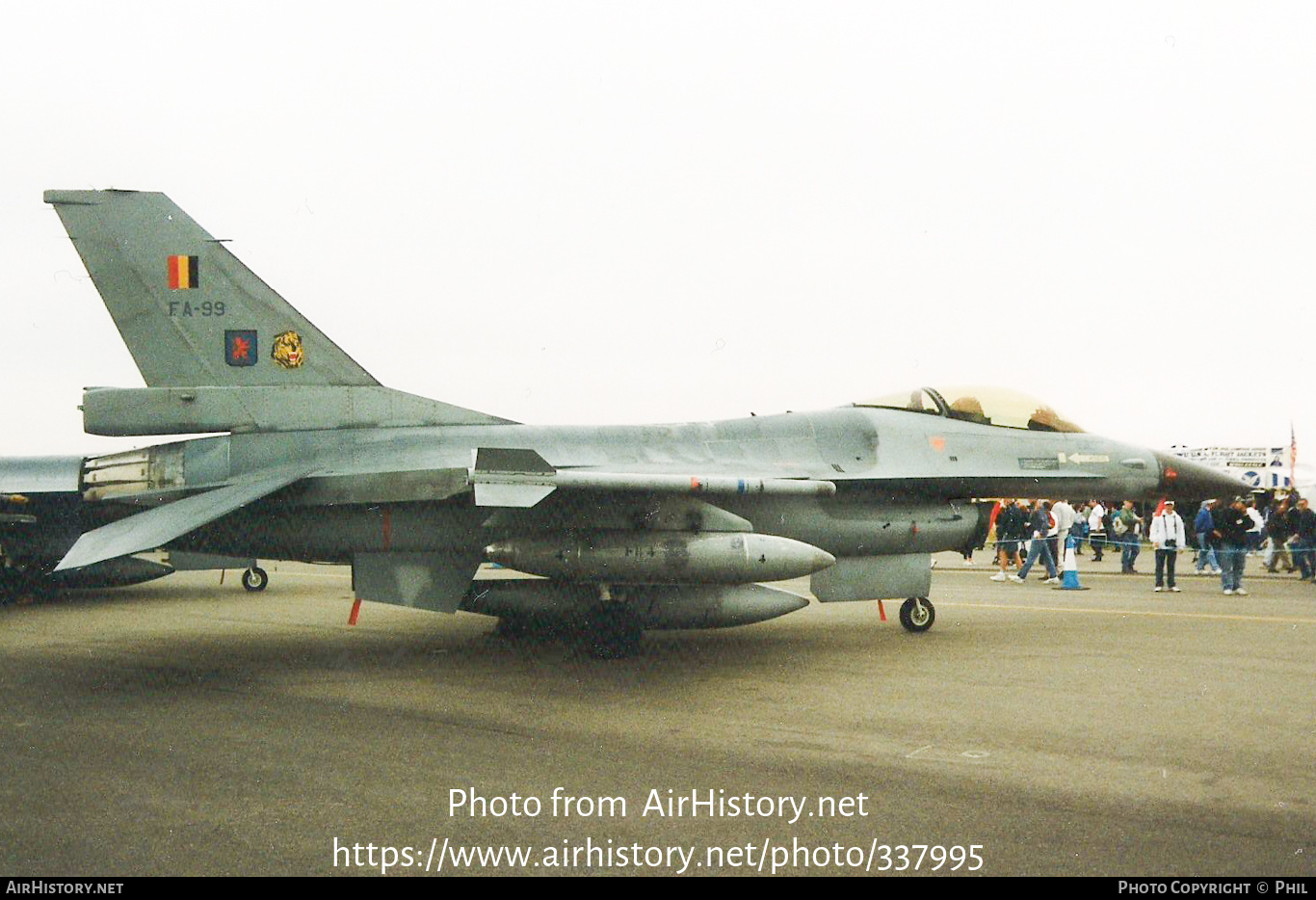 Aircraft Photo of FA-99 | General Dynamics F-16A Fighting Falcon | Belgium - Air Force | AirHistory.net #337995