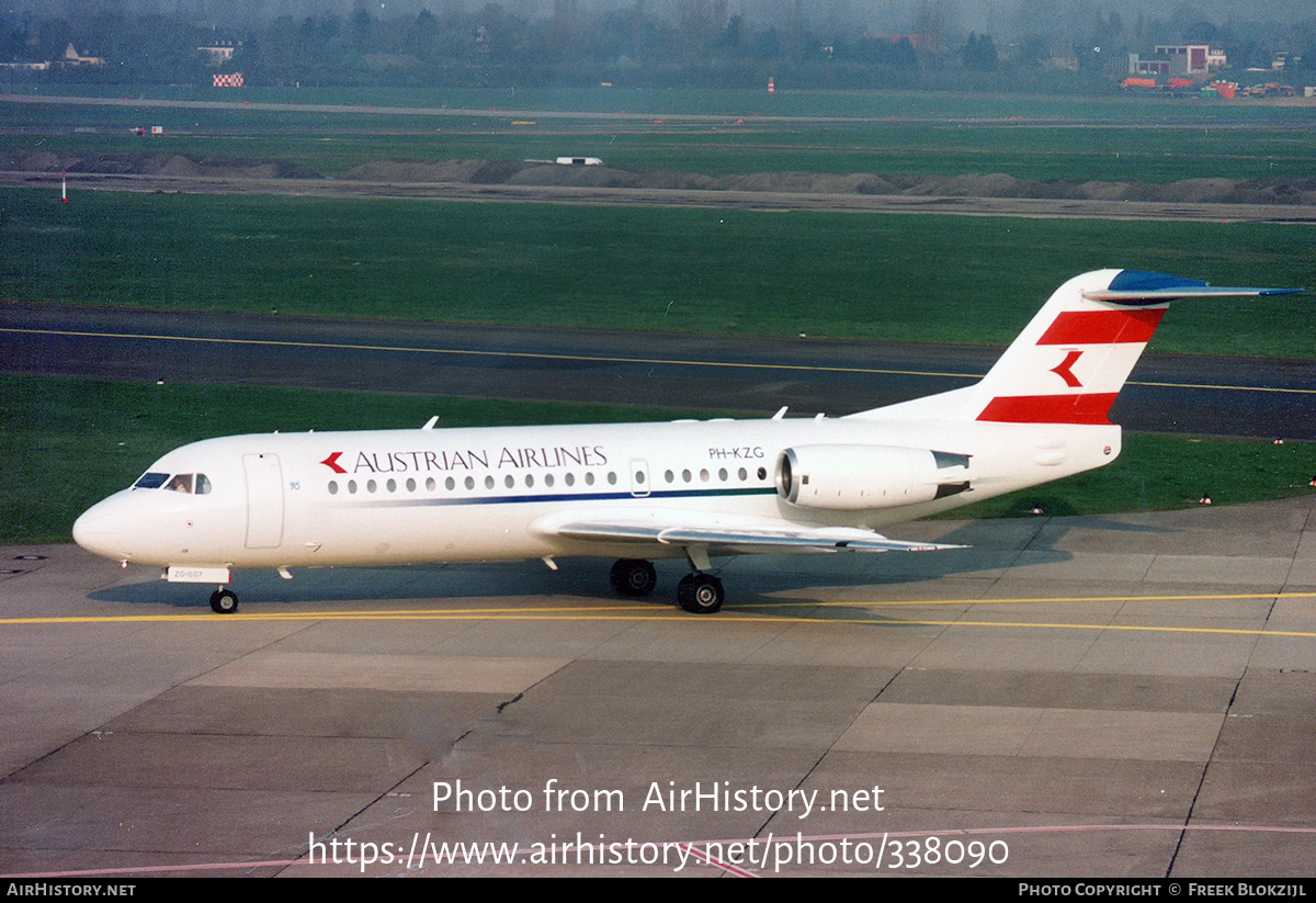 Aircraft Photo of PH-KZG | Fokker 70 (F28-0070) | Austrian Airlines | AirHistory.net #338090