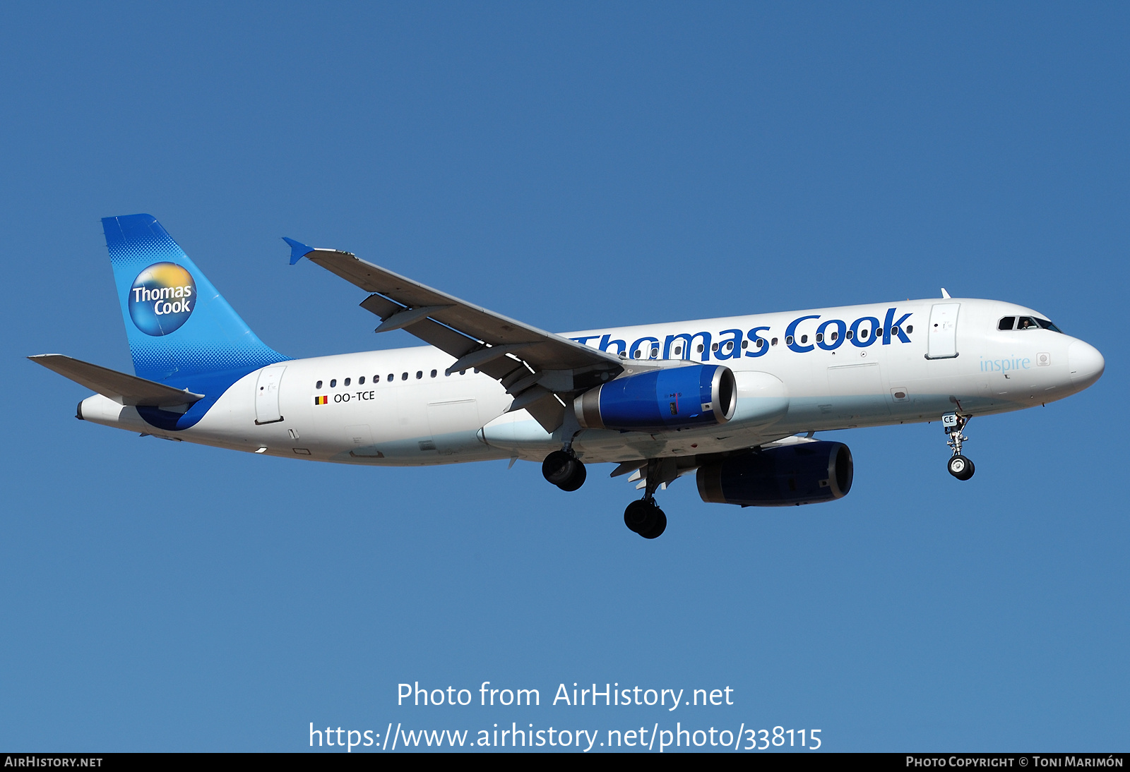 Aircraft Photo of OO-TCE | Airbus A320-231 | Thomas Cook Airlines | AirHistory.net #338115