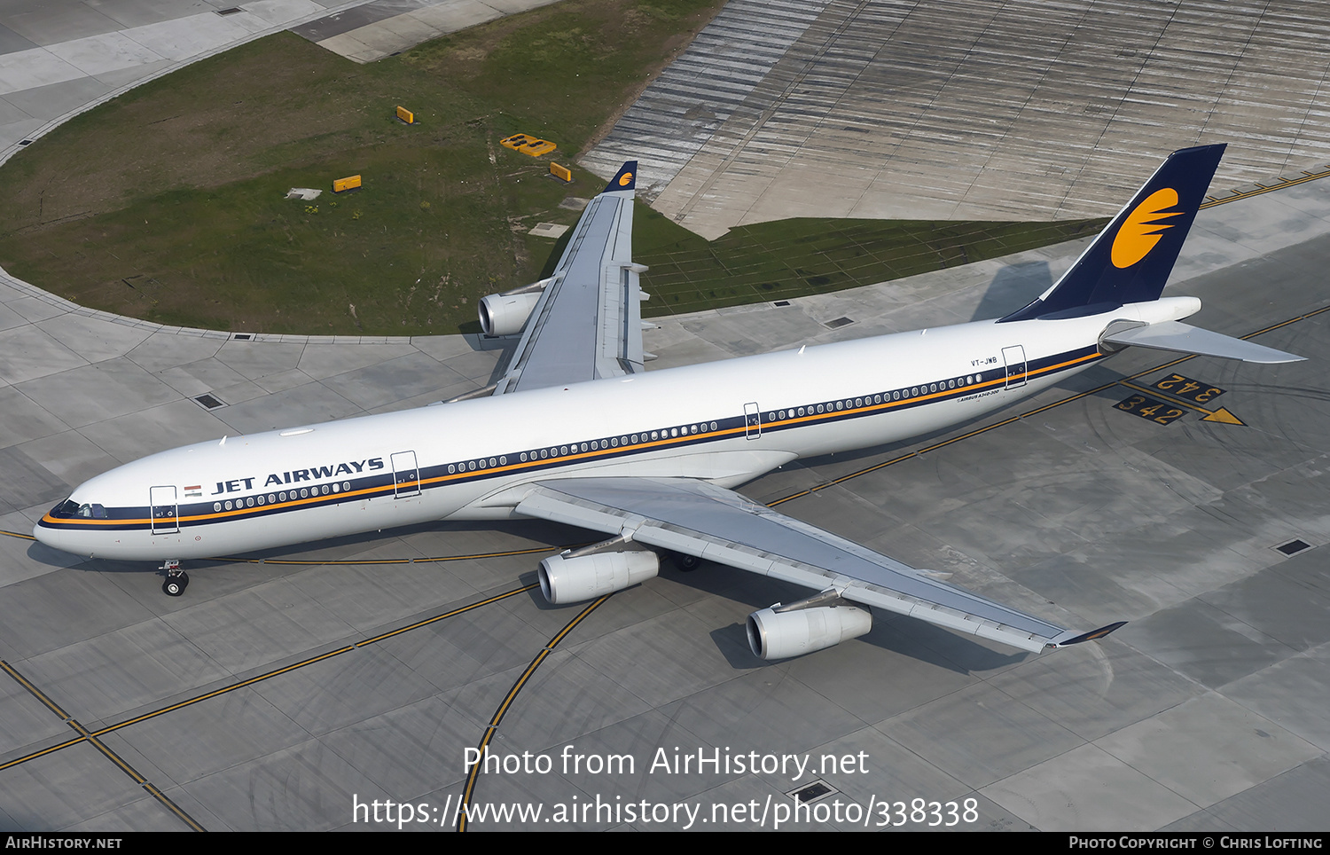 Aircraft Photo of VT-JWB | Airbus A340-313 | Jet Airways | AirHistory.net #338338