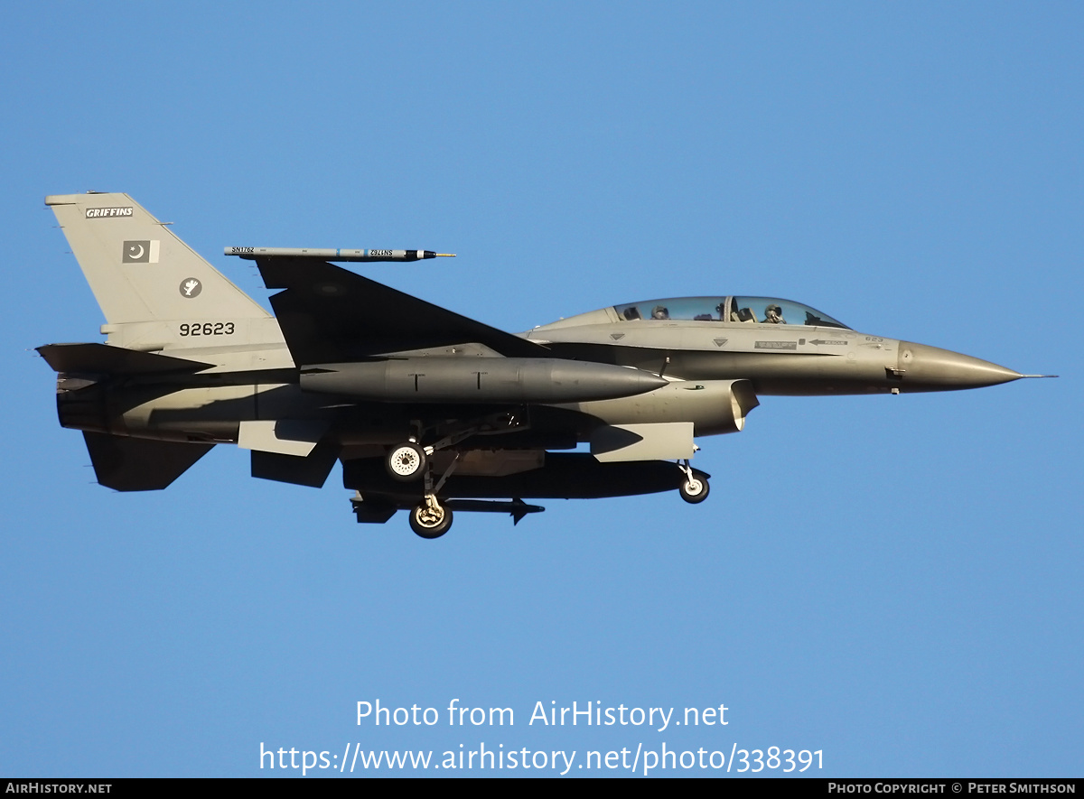 Aircraft Photo of 92623 | General Dynamics F-16B Fighting Falcon | Pakistan - Air Force | AirHistory.net #338391