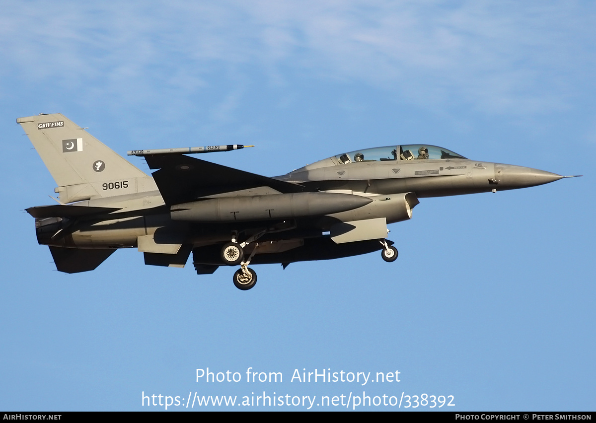 Aircraft Photo of 90615 | General Dynamics F-16B Fighting Falcon | Pakistan - Air Force | AirHistory.net #338392