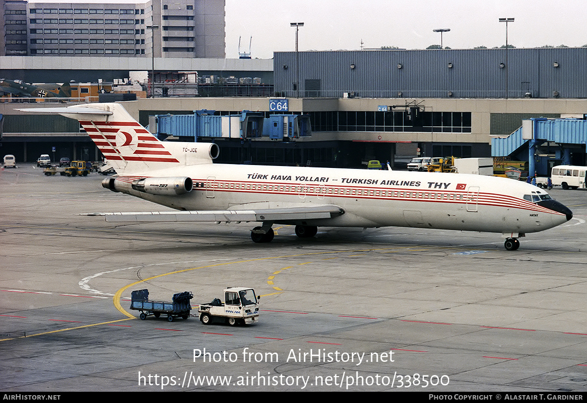 Aircraft Photo of TC-JCE | Boeing 727-2F2/Adv | THY Türk Hava Yolları - Turkish Airlines | AirHistory.net #338500