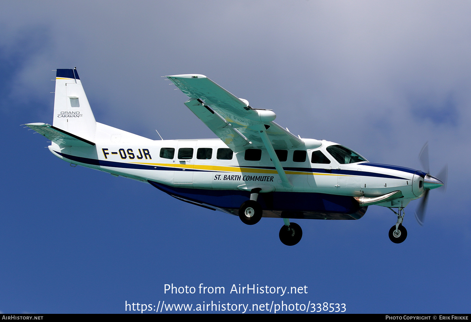 Aircraft Photo of F-OSJR | Cessna 208B Grand Caravan EX | St. Barth Commuter | AirHistory.net #338533