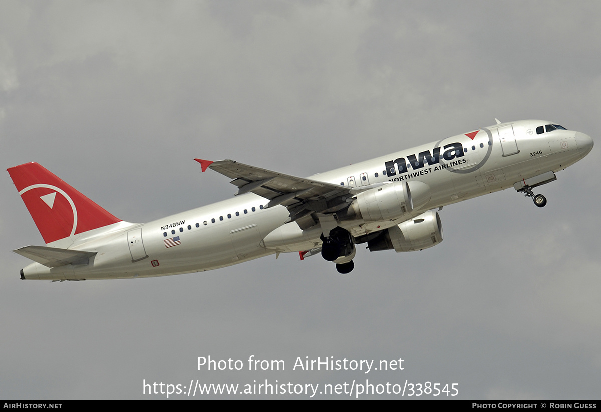 Aircraft Photo of N346NW | Airbus A320-212 | Northwest Airlines | AirHistory.net #338545