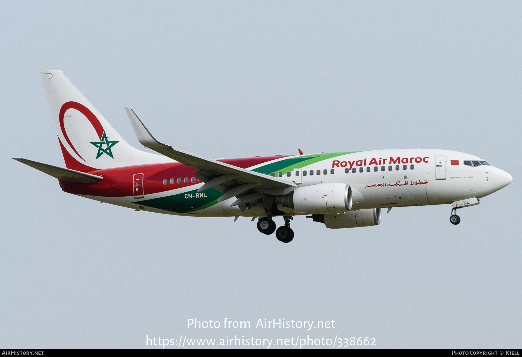 Aircraft Photo of CN-RNL | Boeing 737-7B6 | Royal Air Maroc - RAM | AirHistory.net #338662