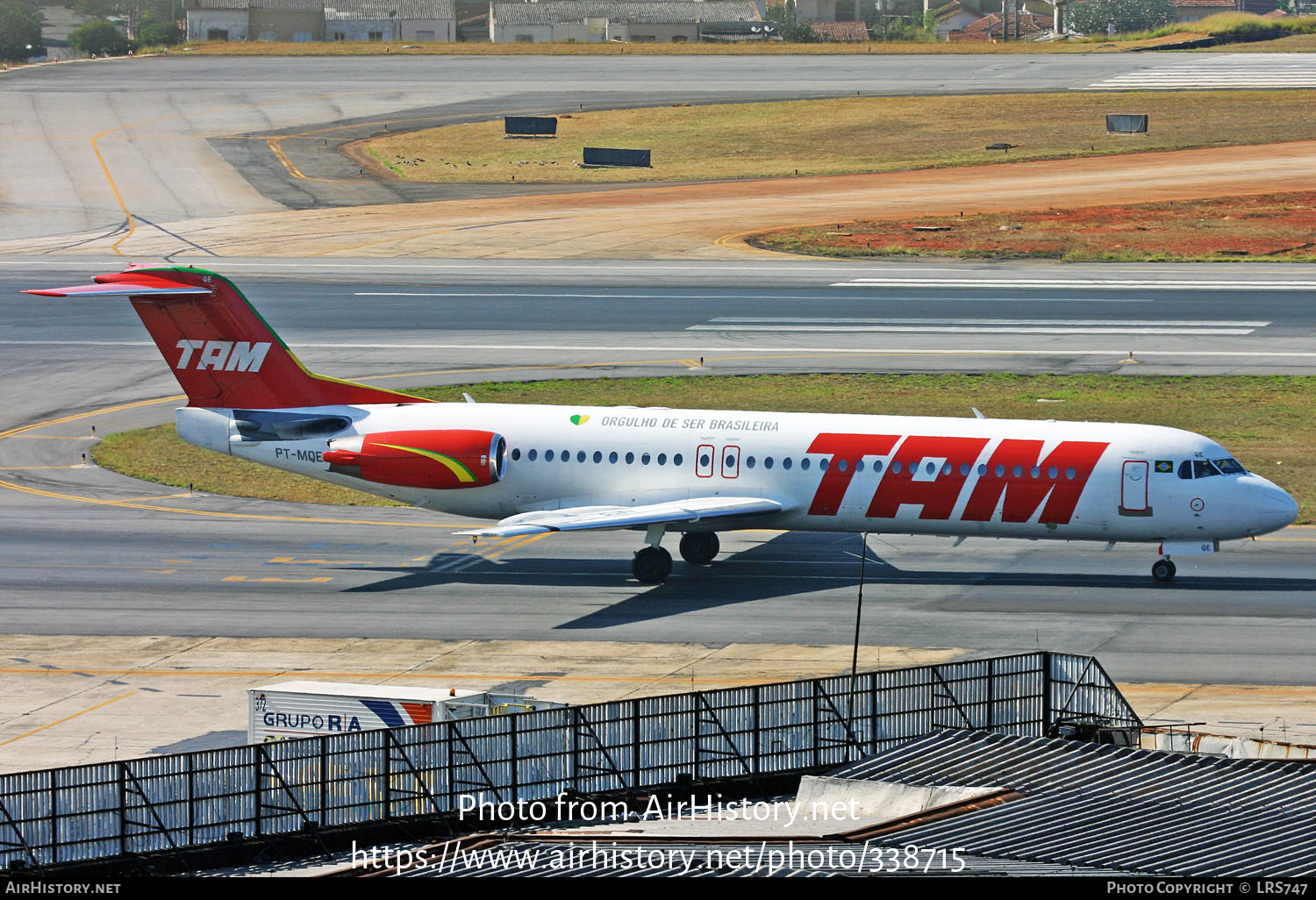 Aircraft Photo of PT-MQE | Fokker 100 (F28-0100) | TAM Linhas Aéreas | AirHistory.net #338715