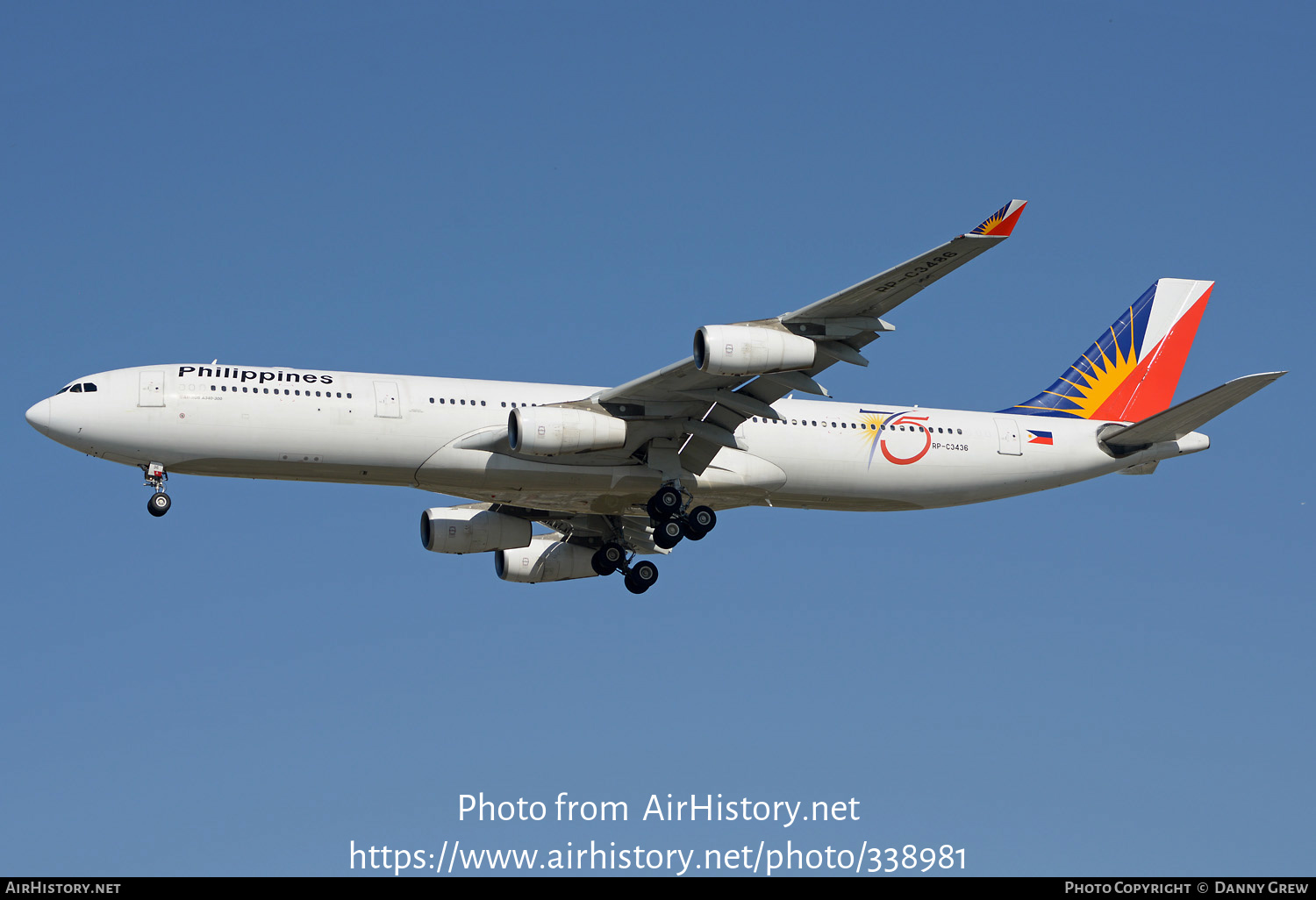 Aircraft Photo of RP-C3436 | Airbus A340-313X | Philippine Airlines | AirHistory.net #338981