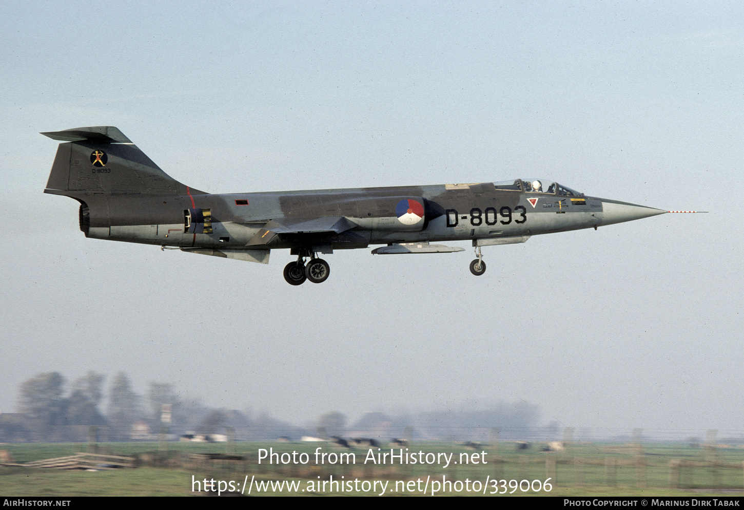 Aircraft Photo of D-8093 | Lockheed F-104G Starfighter | Netherlands - Air Force | AirHistory.net #339006