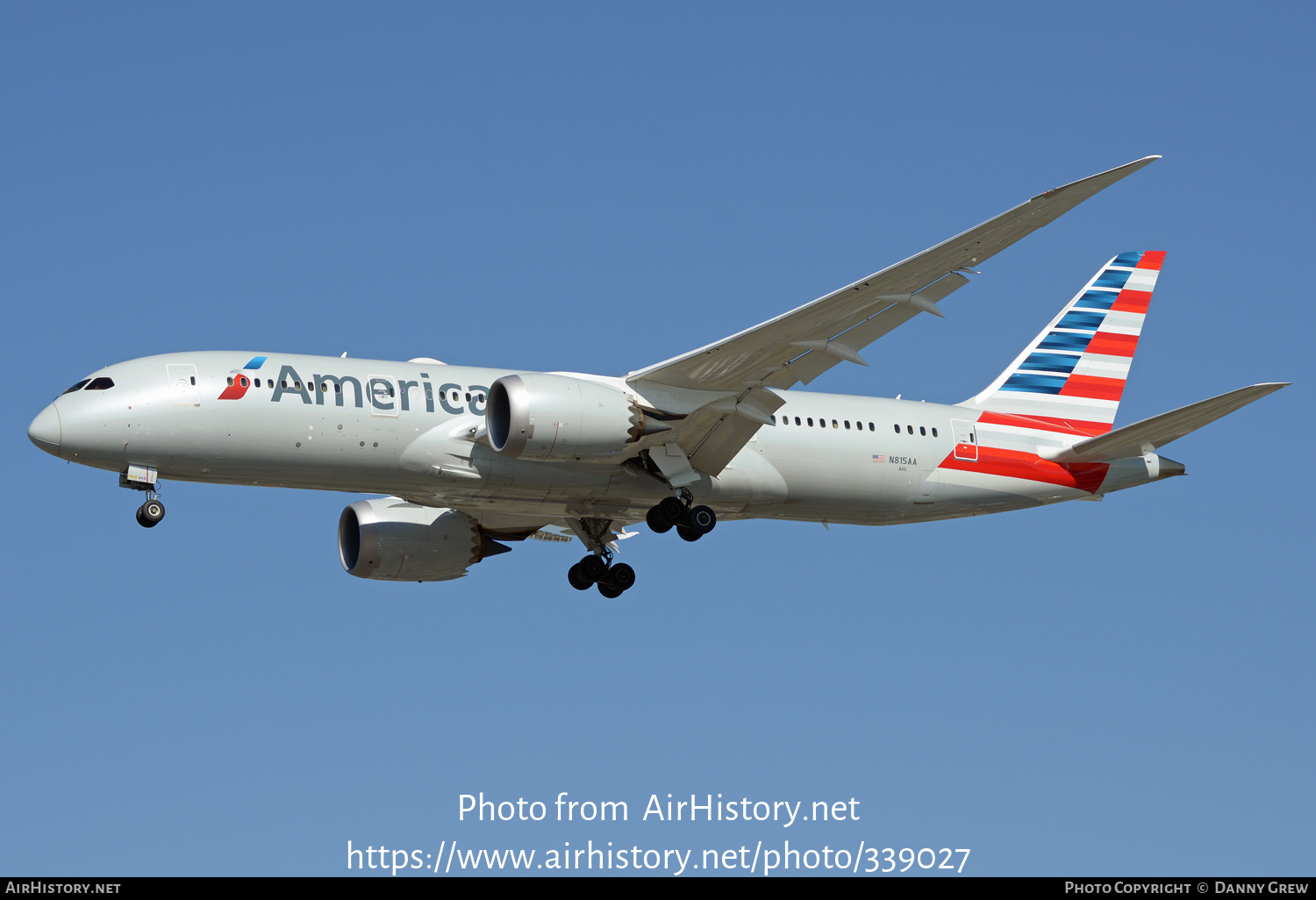 Aircraft Photo of N815AA | Boeing 787-8 Dreamliner | American Airlines | AirHistory.net #339027