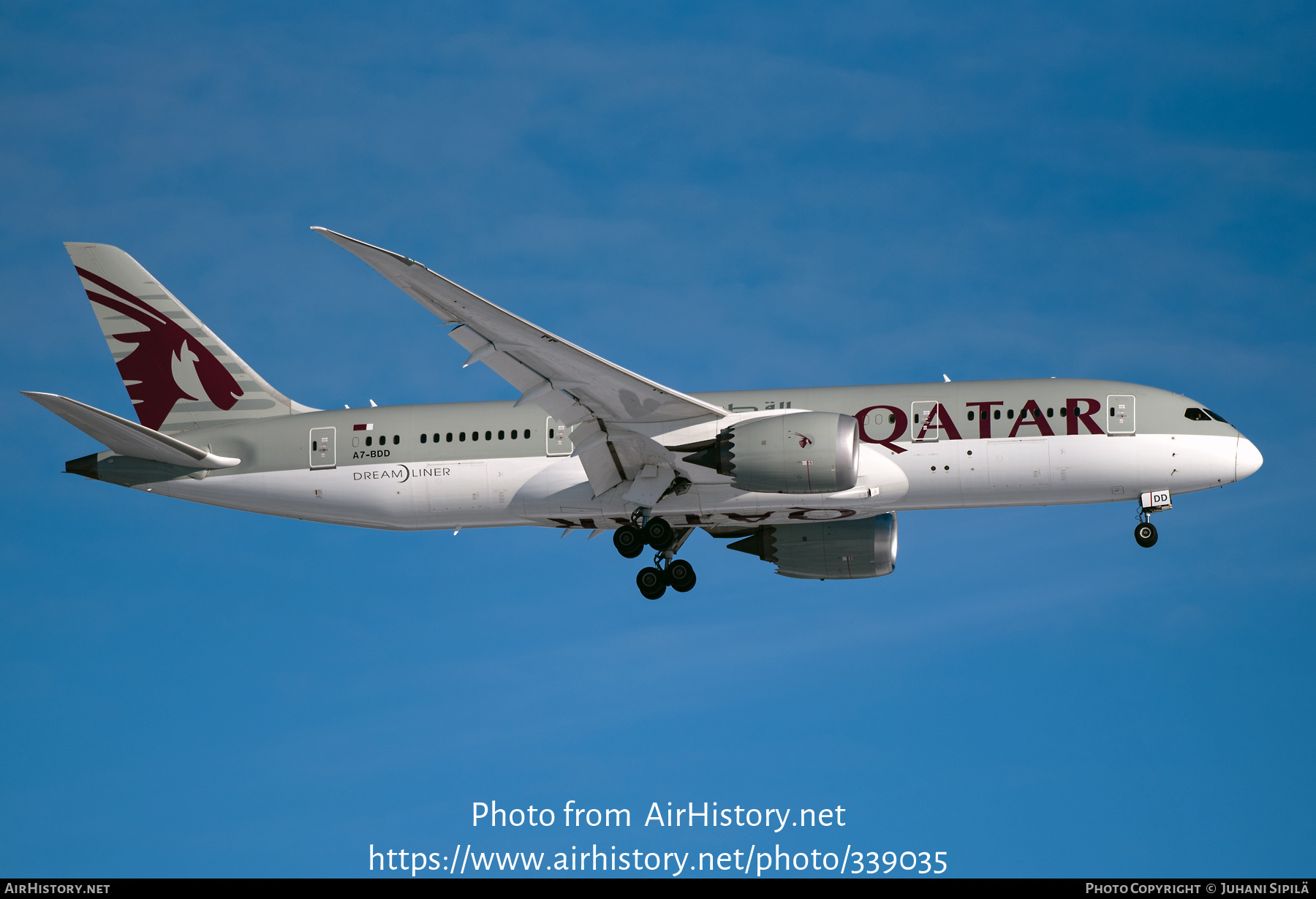 Aircraft Photo of A7-BDD | Boeing 787-8 Dreamliner | Qatar Airways | AirHistory.net #339035