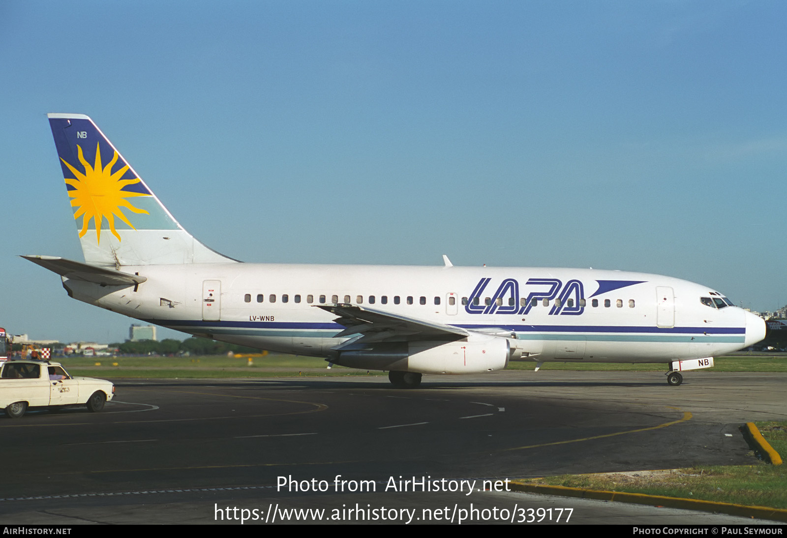 Aircraft Photo of LV-WNB | Boeing 737-2T4/Adv | LAPA - Líneas Aéreas Privadas Argentinas | AirHistory.net #339177