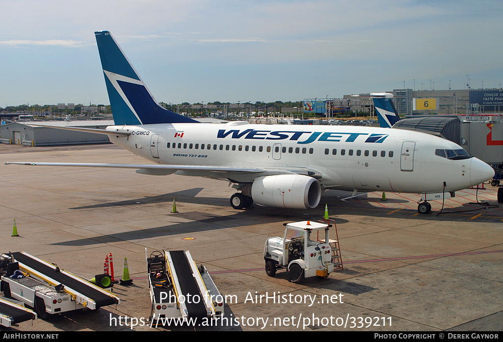 Aircraft Photo of C-GWCQ | Boeing 737-6CT | WestJet | AirHistory.net #339211