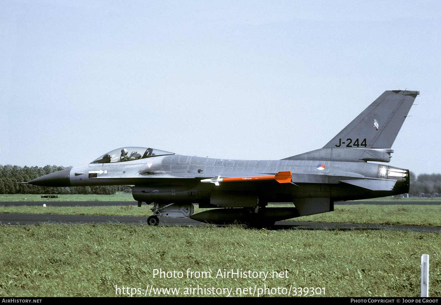 Aircraft Photo of J-244 | General Dynamics F-16A Fighting Falcon | Netherlands - Air Force | AirHistory.net #339301