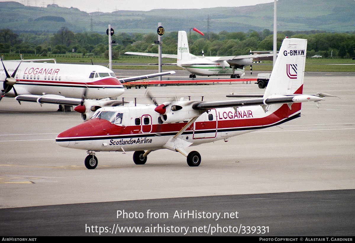 Aircraft Photo of G-BMXW | De Havilland Canada DHC-6-300 Twin Otter | Loganair | AirHistory.net #339331