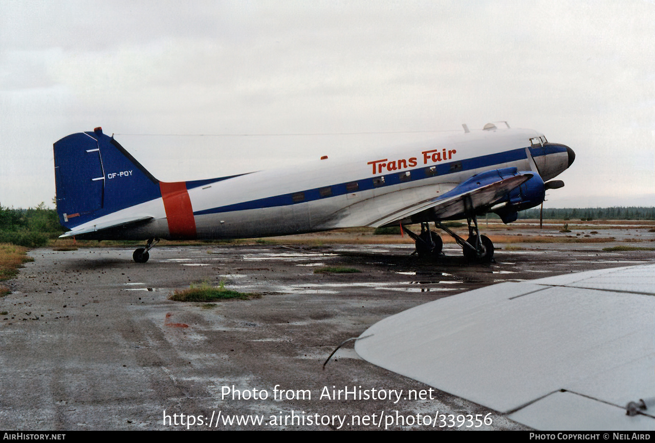 Aircraft Photo of CF-POY | Douglas DC-3C-S1C3G | Trans Fair | AirHistory.net #339356