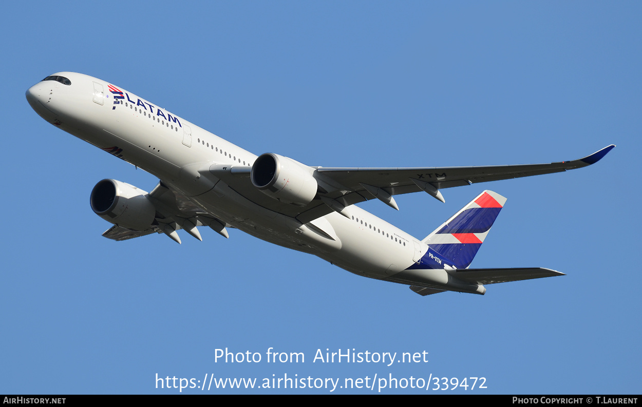 Aircraft Photo of PR-XTM | Airbus A350-941 | LATAM Airlines | AirHistory.net #339472