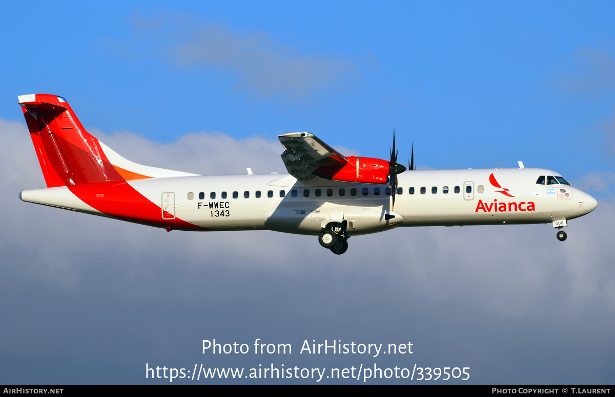 Aircraft Photo of F-WWEC | ATR ATR-72-600 (ATR-72-212A) | Avianca | AirHistory.net #339505