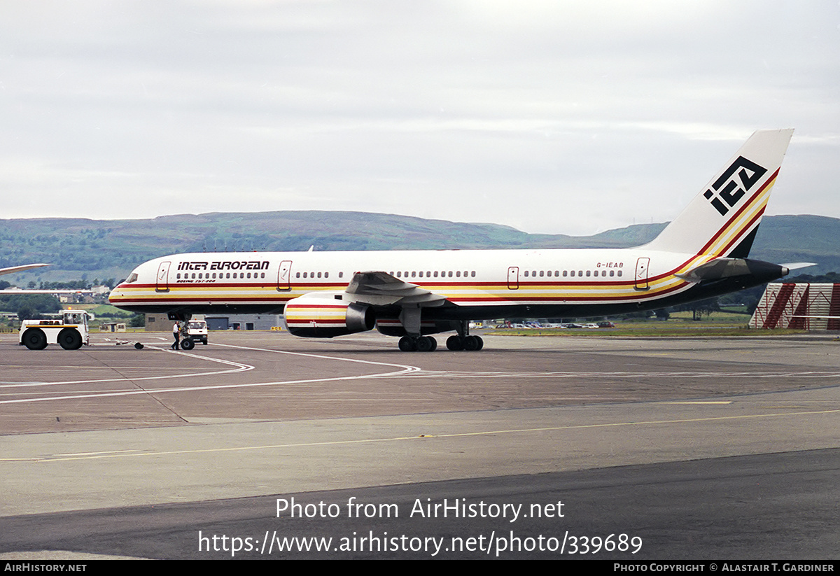 Aircraft Photo of G-IEAB | Boeing 757-23A | Inter European Airways - IEA | AirHistory.net #339689