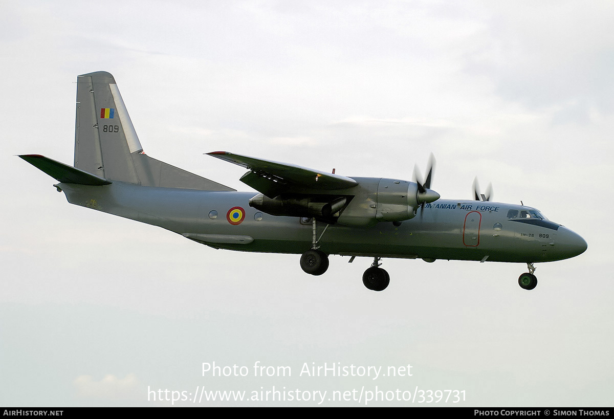 Aircraft Photo of 809 | Antonov An-26 | Romania - Air Force | AirHistory.net #339731