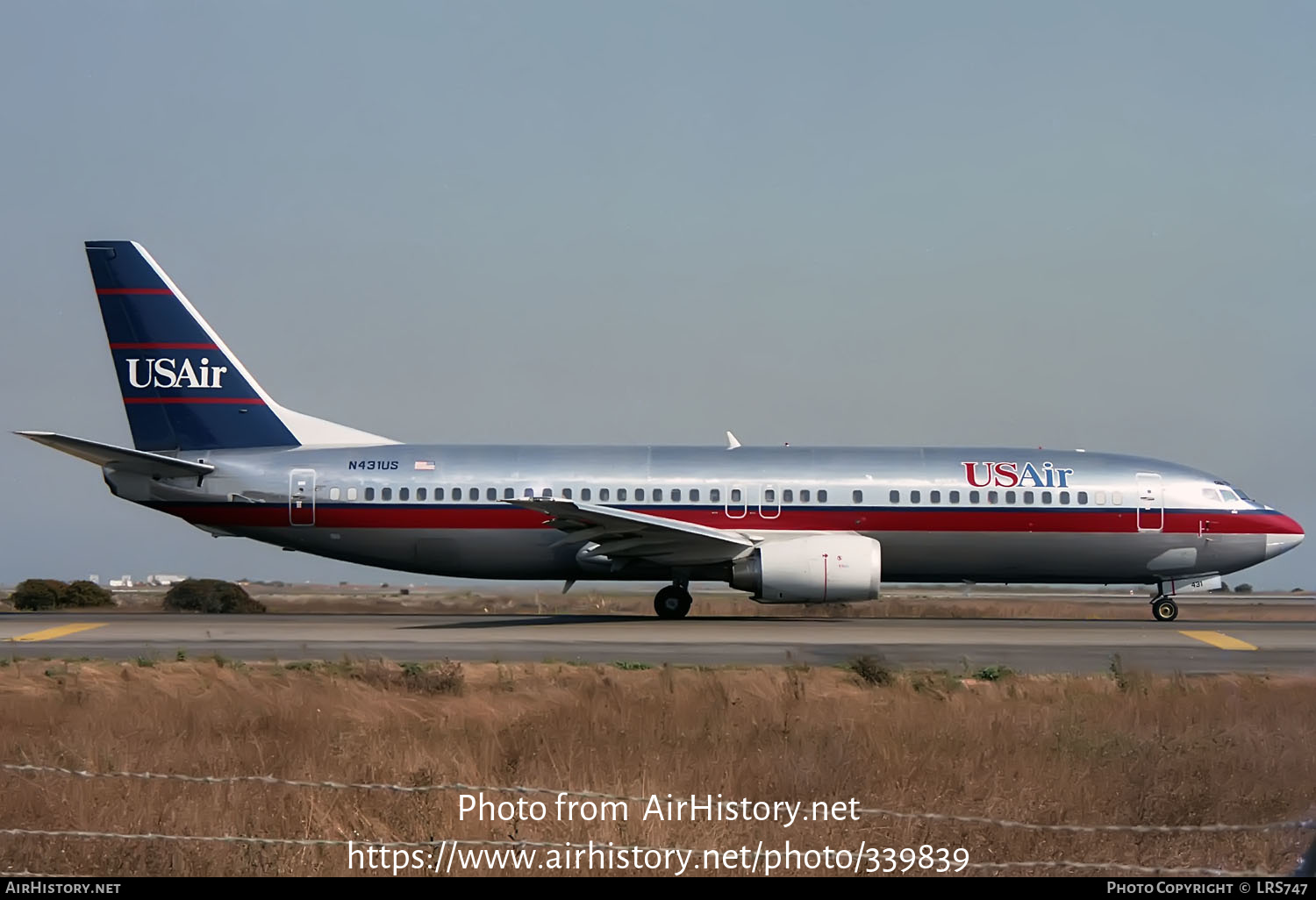 Aircraft Photo of N431US | Boeing 737-4B7 | USAir | AirHistory.net #339839