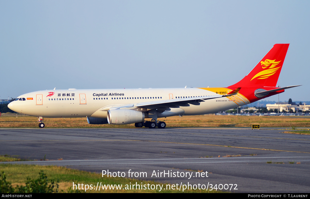 Aircraft Photo of B-8982 | Airbus A330-243 | Capital Airlines | AirHistory.net #340072