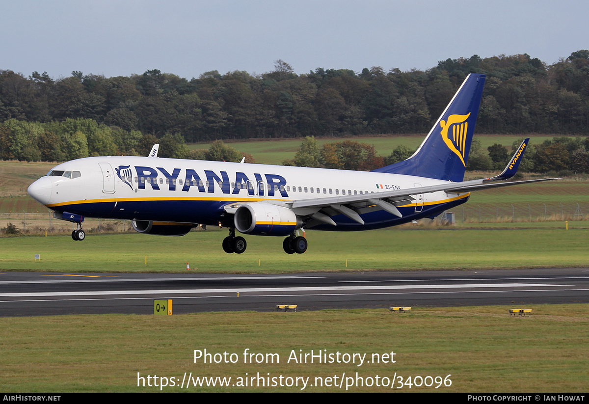 Aircraft Photo of EI-ENX | Boeing 737-8AS | Ryanair | AirHistory.net #340096