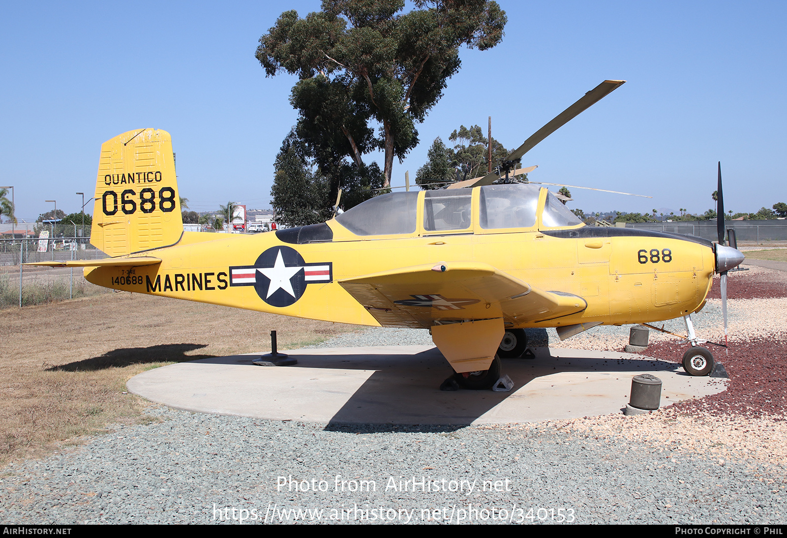 Aircraft Photo of 140688 / 0688 | Beech T-34B Mentor | USA - Marines | AirHistory.net #340153