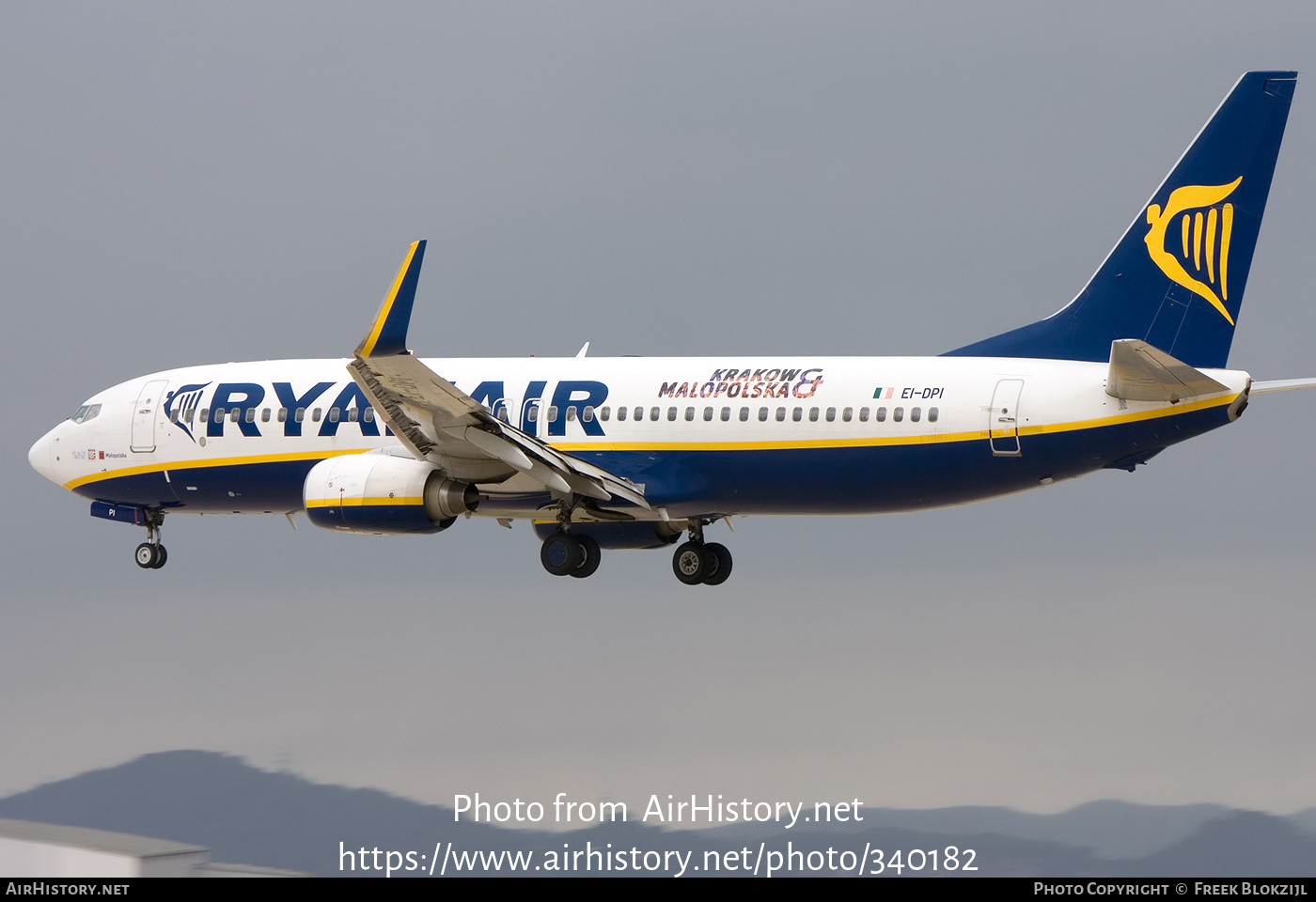 Aircraft Photo of EI-DPI | Boeing 737-8AS | Ryanair | AirHistory.net #340182