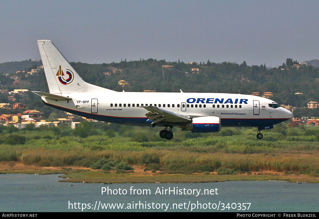 Aircraft Photo of VP-BPF | Boeing 737-5H6 | Orenair | AirHistory.net #340357