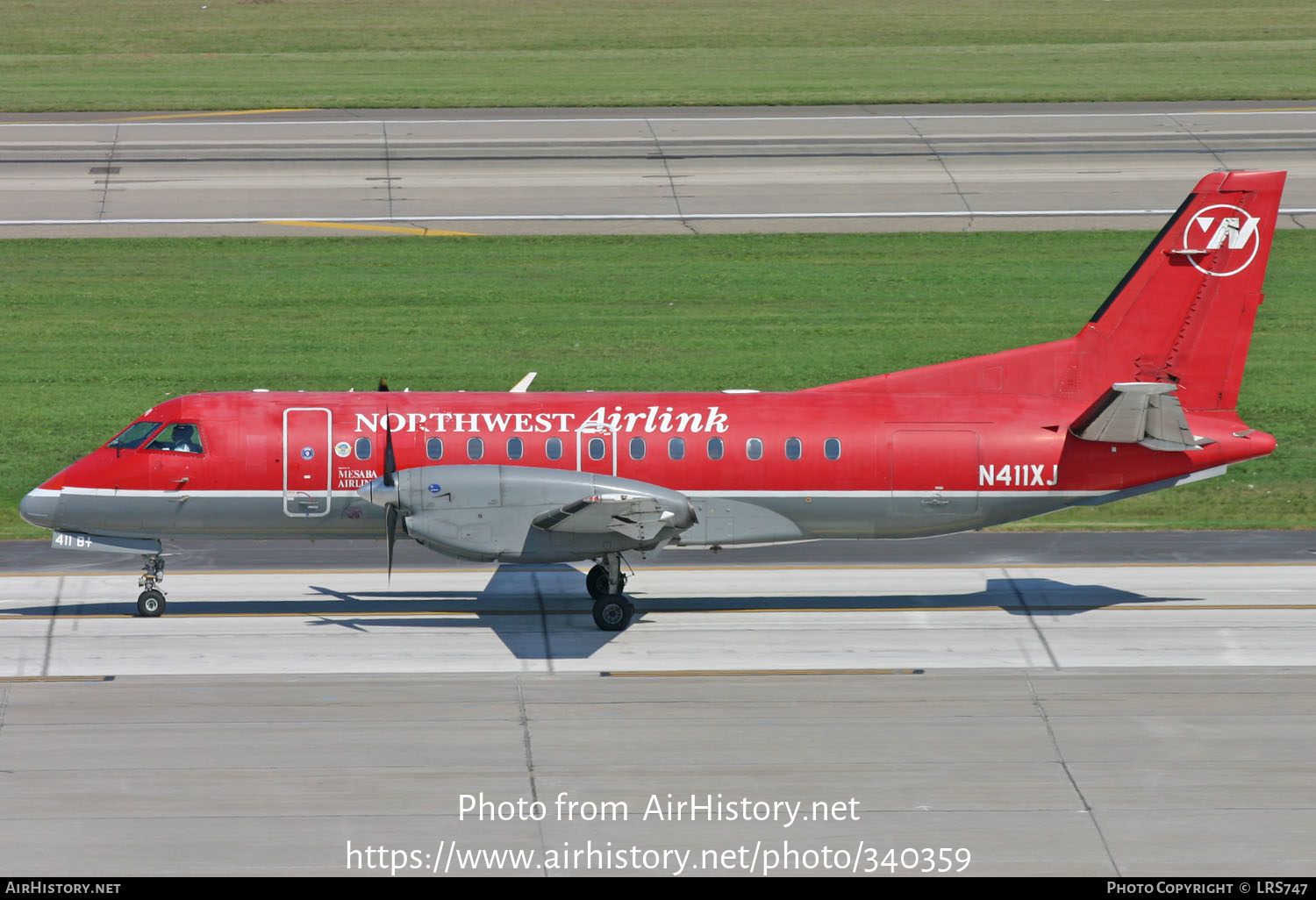 Aircraft Photo of N411XJ | Saab 340B | Northwest Airlink | AirHistory.net #340359