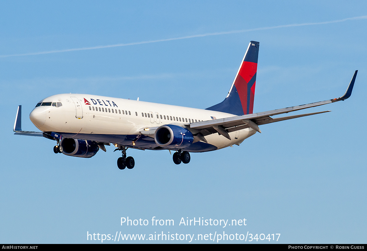 Aircraft Photo of N3734B | Boeing 737-832 | Delta Air Lines | AirHistory.net #340417