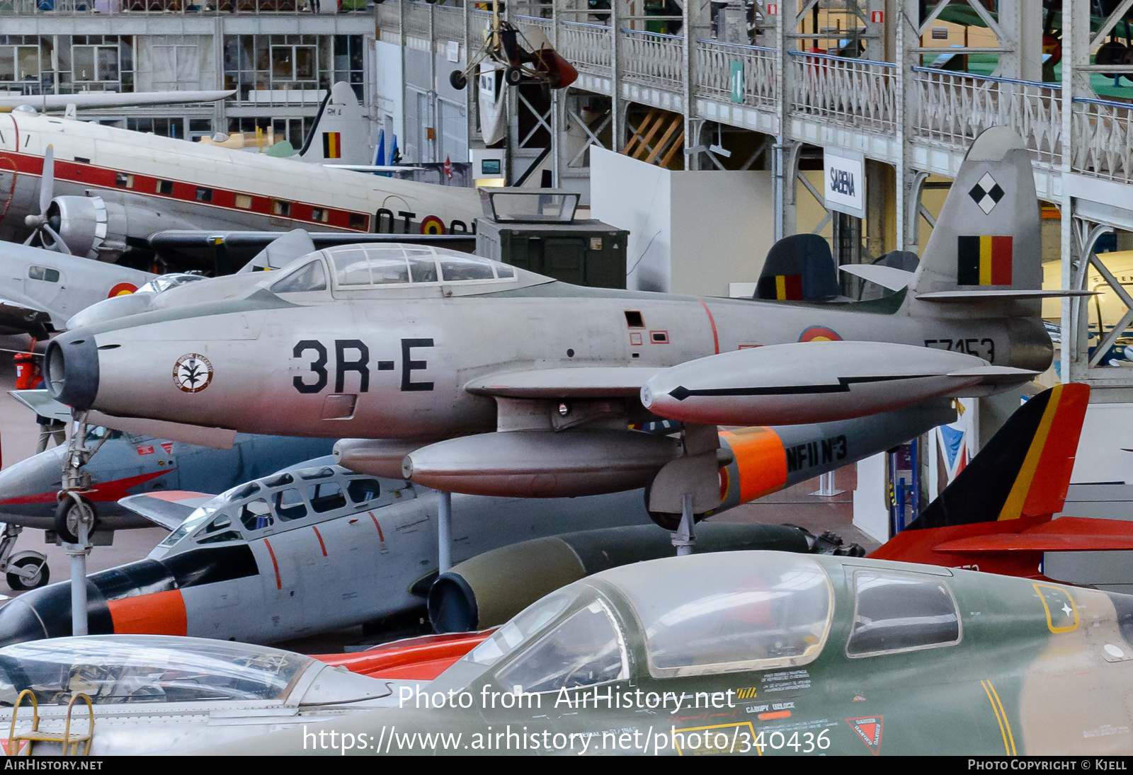 Aircraft Photo of FZ153 | Republic F-84G Thunderjet | Belgium - Air Force | AirHistory.net #340436