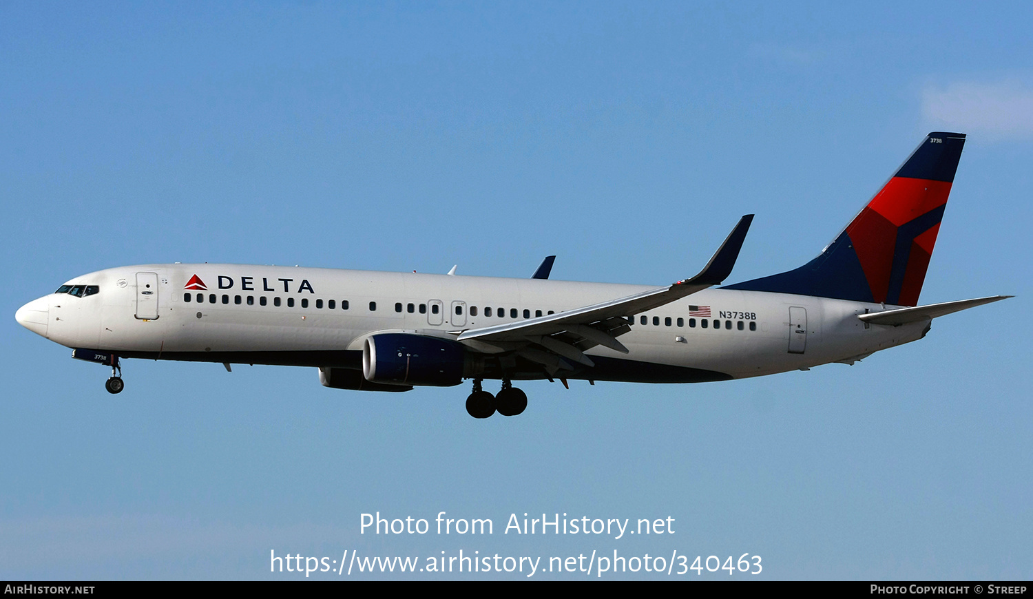 Aircraft Photo of N3738B | Boeing 737-832 | Delta Air Lines | AirHistory.net #340463