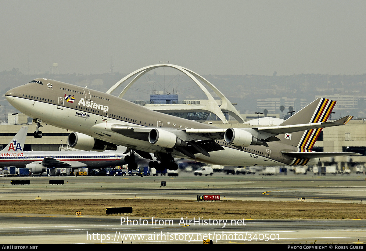 Aircraft Photo of HL7428 | Boeing 747-48E | Asiana Airlines | AirHistory.net #340501