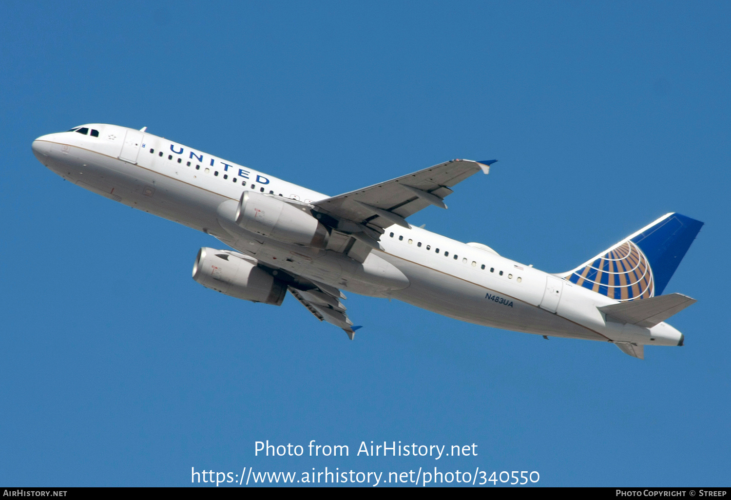 Aircraft Photo of N483UA | Airbus A320-232 | United Airlines | AirHistory.net #340550