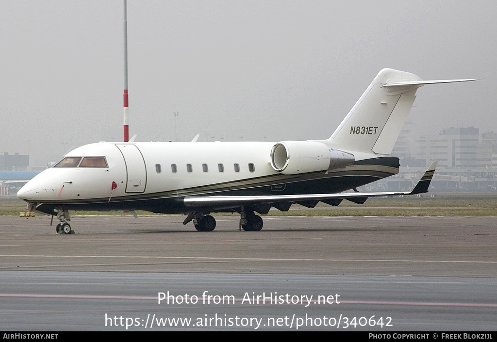 Aircraft Photo of N831ET | Bombardier Challenger 604 (CL-600-2B16) | AirHistory.net #340642