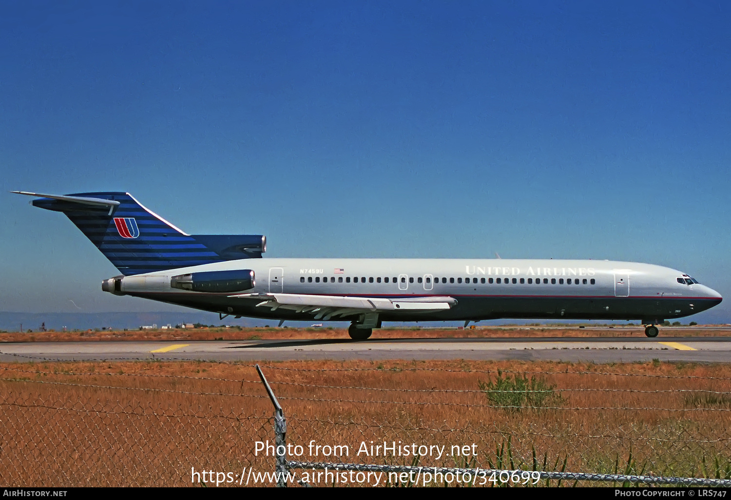 Aircraft Photo of N7459U | Boeing 727-222/Adv | United Airlines | AirHistory.net #340699