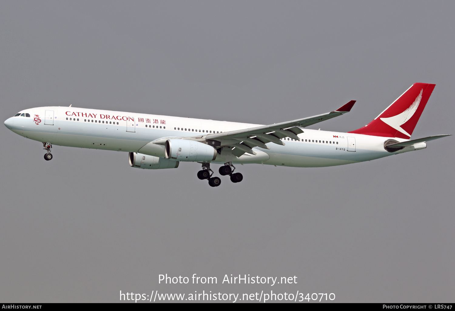 Aircraft Photo of B-HYQ | Airbus A330-343E | Cathay Dragon Airways | AirHistory.net #340710