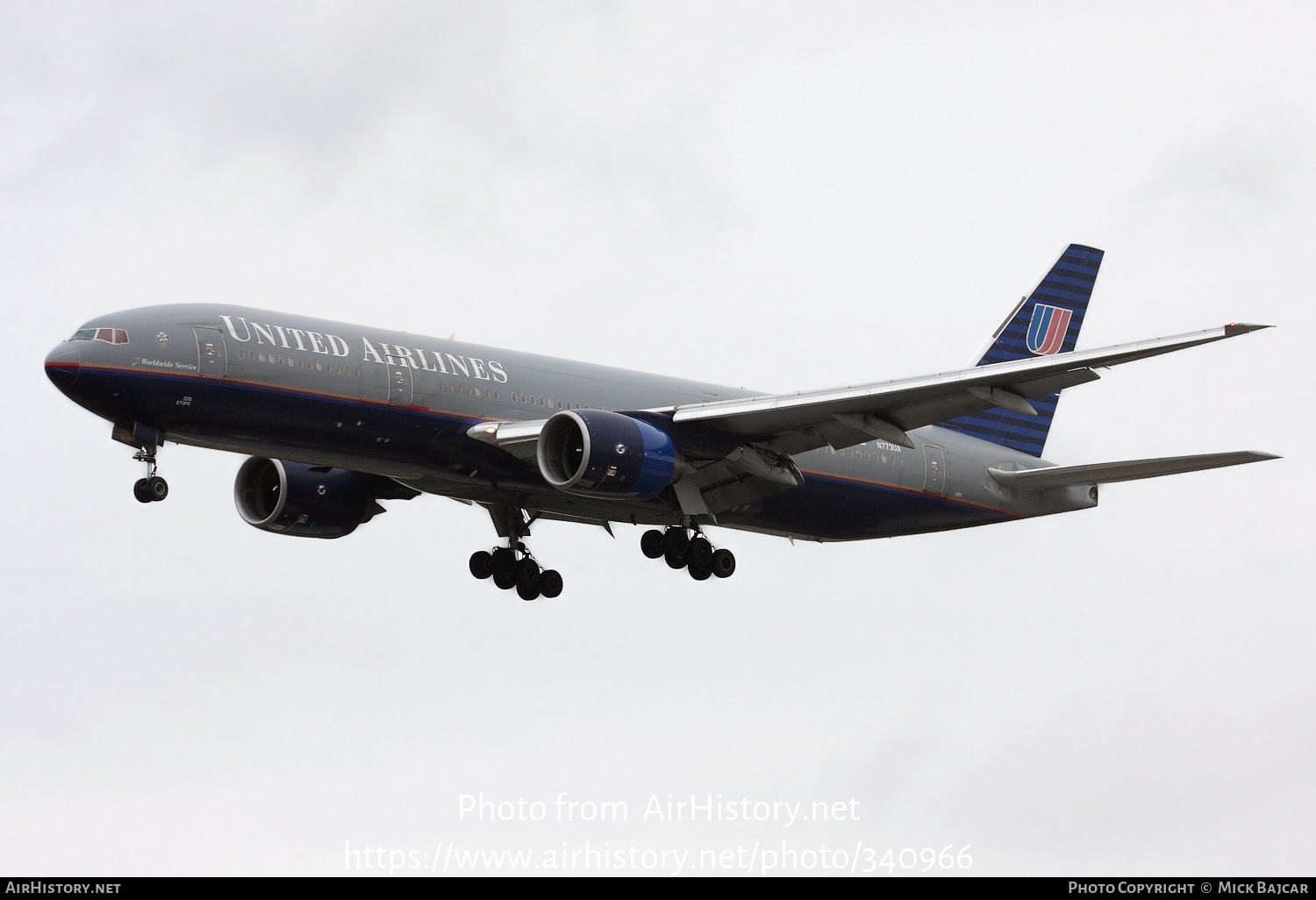 Aircraft Photo of N773UA | Boeing 777-222 | United Airlines | AirHistory.net #340966