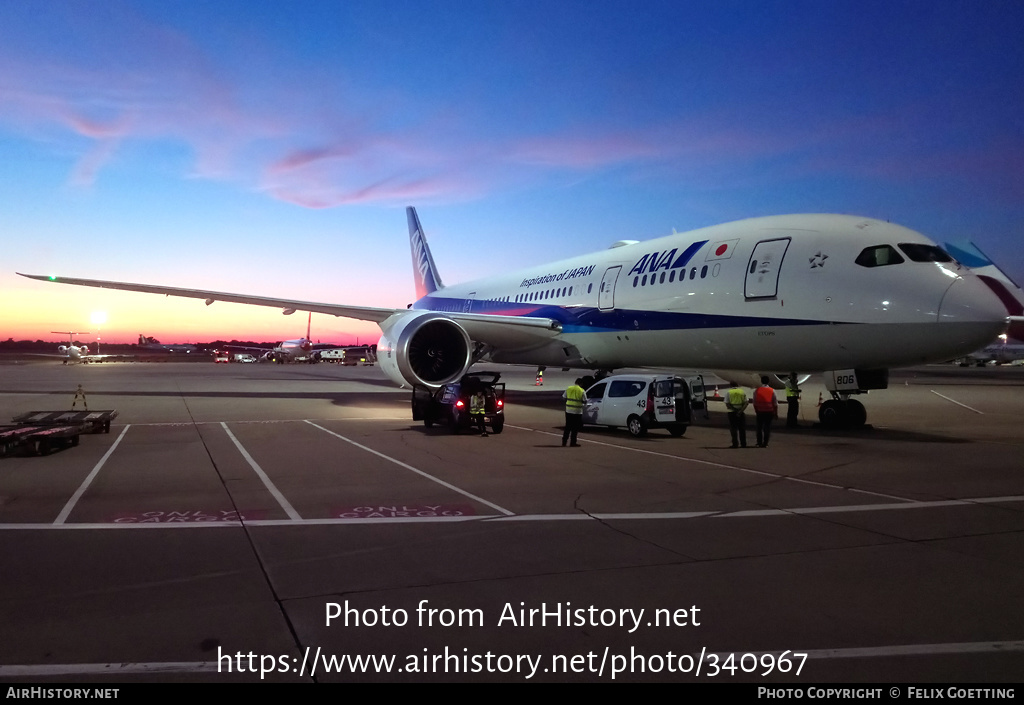 Aircraft Photo of JA806A | Boeing 787-8 Dreamliner | All Nippon Airways - ANA | AirHistory.net #340967