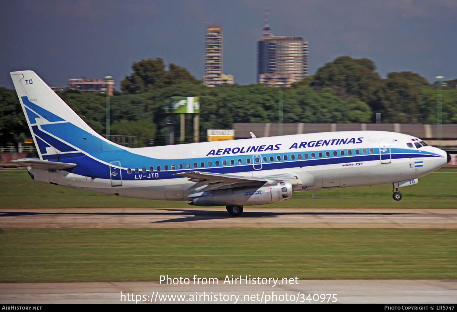 Aircraft Photo of LV-JTO | Boeing 737-287/Adv | Aerolíneas Argentinas | AirHistory.net #340975